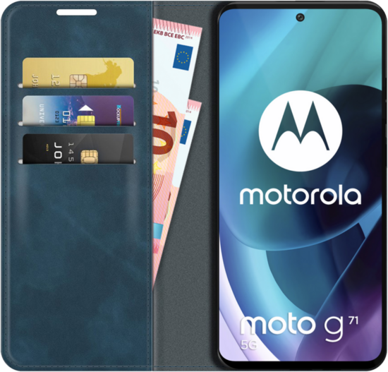 Just in Case Wallet Magnetic Motorola Moto G71 Book Case Zwart