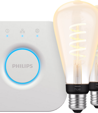 Philips Hue Filament White Ambiance Edison XL 2-Pack + Bridge