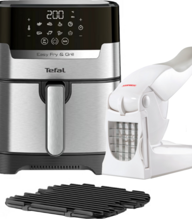 Tefal Easy Fry & Grill Precision EY505D Rvs + Frietsnijder -