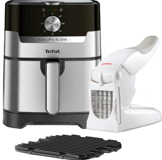 Tefal Easy Fry & Grill EY501D Rvs + Frietsnijder -