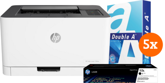 HP Color Laser MFP 150nw + 1 extra zwarte toner + 2.500 vellen A4 papier
