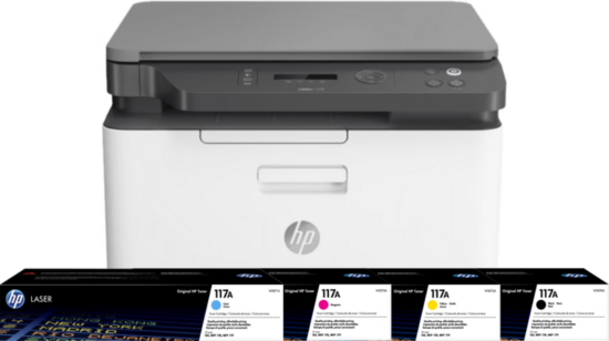 HP Color Laser MFP 178nw  + 1 extra set toners