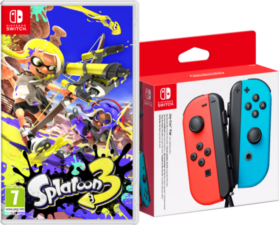 Splatoon 3 + Nintendo Switch Joy-Con set Rood/Blauw