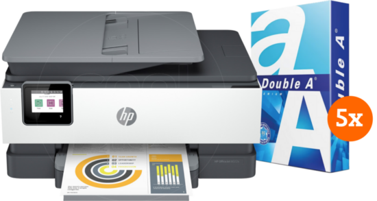 HP OfficeJet Pro 8022e + 2.500 vellen A4 papier