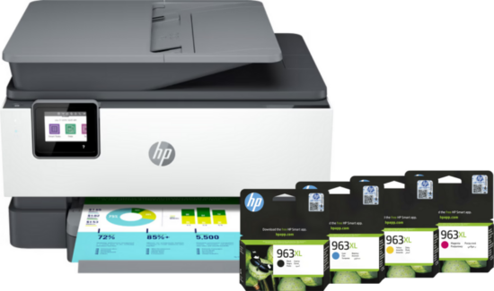 HP OfficeJet Pro 9014e + 1 set extra inkt