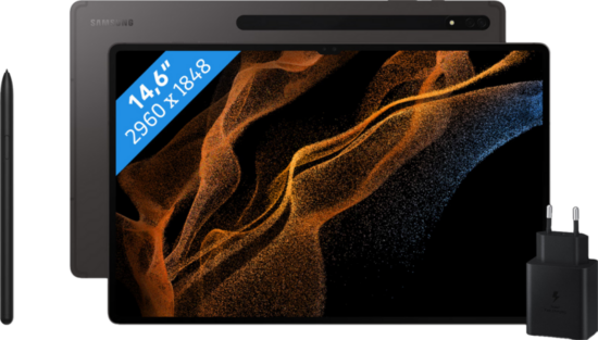 Samsung Galaxy Tab S8 Ultra 14.6 inch 256GB Wifi Grijs + 45W Snellader