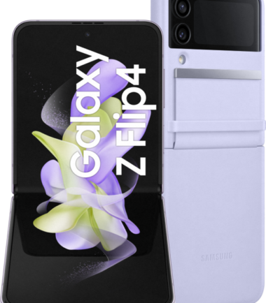 Samsung Galaxy Z Flip 4 256GB Paars 5G + Back Cover Leer Paars