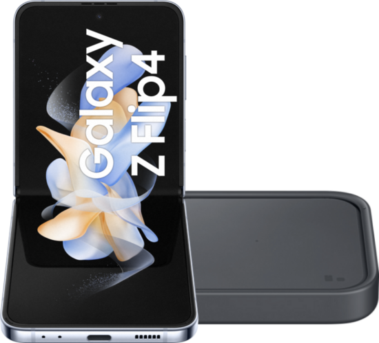Samsung Galaxy Z Flip 4 128GB Blauw 5G + Draadloze Oplader 15W