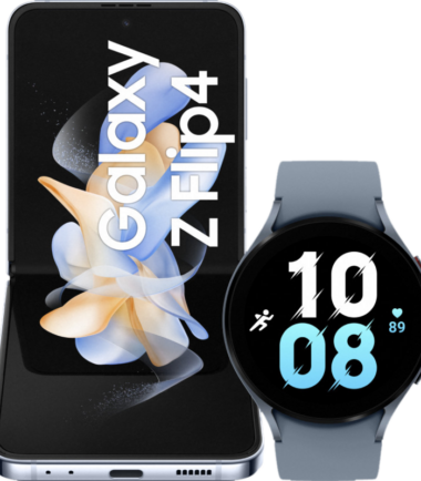 Samsung Galaxy Z Flip 4 128GB Blauw 5G + Samsung Galaxy Watch 5 Blauw 44mm