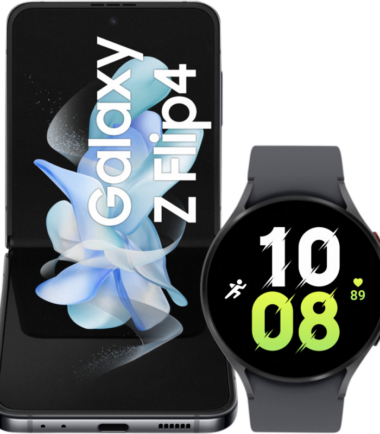 Samsung Galaxy Z Flip 4 256GB Grijs 5G + Samsung Galaxy Watch 5 Zwart 44mm