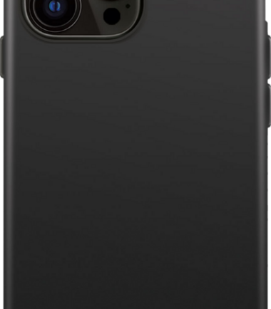 XQISIT Silicone Case Apple iPhone 14 Pro Back Cover Zwart