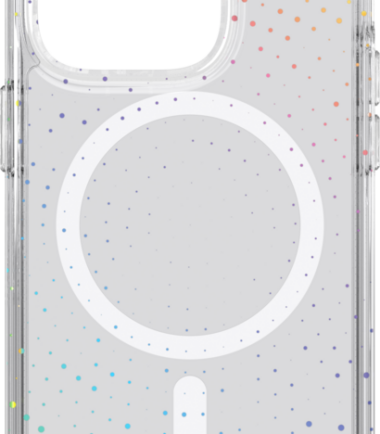 Tech21 Evo Sparkle Apple iPhone 14 Pro Back Cover met MagSafe Transparant met Stippen