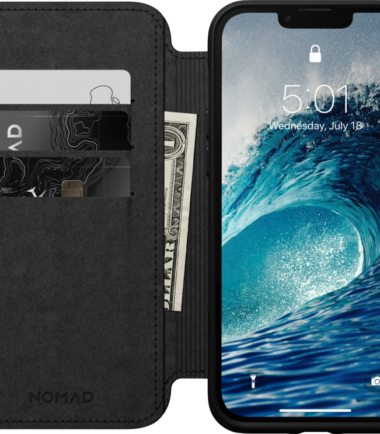 Nomad Folio Apple iPhone 14 Plus Book Case met MagSafe Leer Zwart