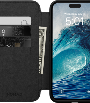 Nomad Folio Apple iPhone 14 Pro Max Book Case met MagSafe Leer Zwart