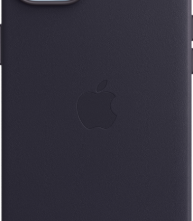 Apple iPhone 14 Back Cover met MagSafe Leer Inkt