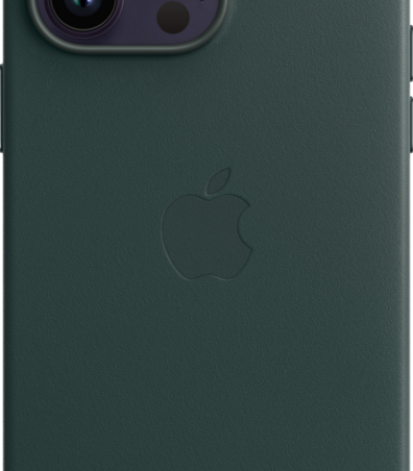 Apple iPhone 14 Pro Back Cover met MagSafe Leer Bosgroen