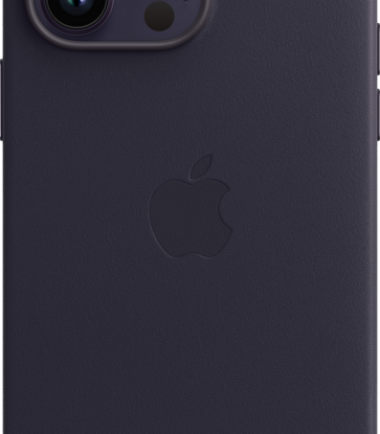 Apple iPhone 14 Pro Back Cover met MagSafe Leer Inkt