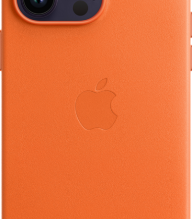 Apple iPhone 14 Pro Back Cover met MagSafe Leer Oranje