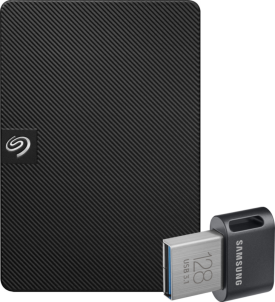 Seagate Expansion Portable 5TB + Samsung Fit Plus USB 128GB
