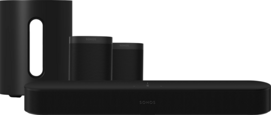 Sonos Beam Gen2 + 2x One + Sub Mini Zwart