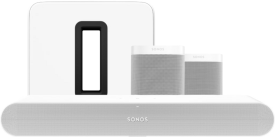Sonos Ray 5.1 + One SL (2x) + Sub G3 Wit