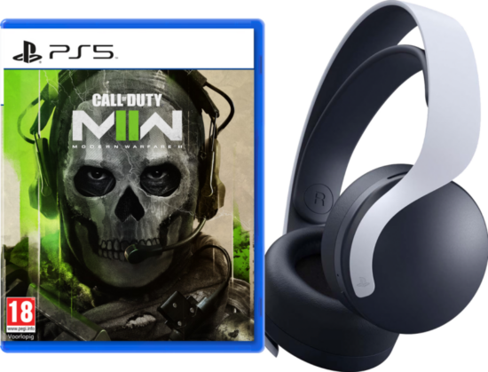 Sony 3D Pulse Headset Wit + Call of Duty Modern Warfare II PS5