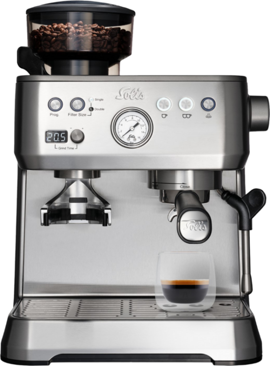 Solis Grind and Infuse Perfetta RVS - Koffieapparaten Espresso Halfautomatisch