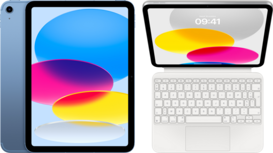 Apple iPad (2022) 10.9 inch 64GB Wifi + 5G Blauw + Magic Keyboard Folio AZERTY