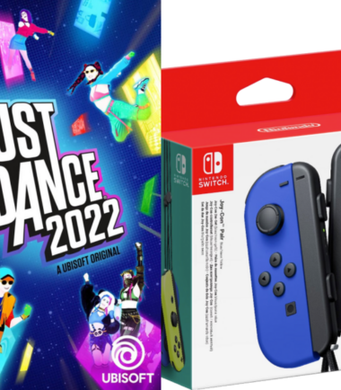 Just Dance 2022 + Nintendo Switch Joy-Con set Blauw/Neon Geel