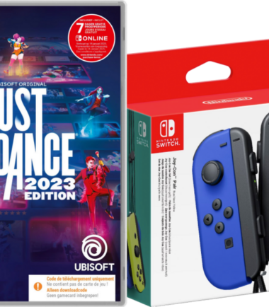 Just Dance 2023 + Nintendo Switch Joy-Con set Blauw/Neon Geel