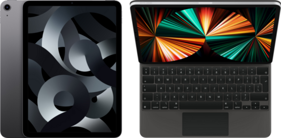 Apple iPad Air (2022) 10.9 inch 256GB Wifi Space Gray + Magic Keyboard AZERTY