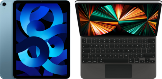 Apple iPad Air (2022) 10.9 inch 256GB Wifi + 5G Blauw + Magic Keyboard AZERTY