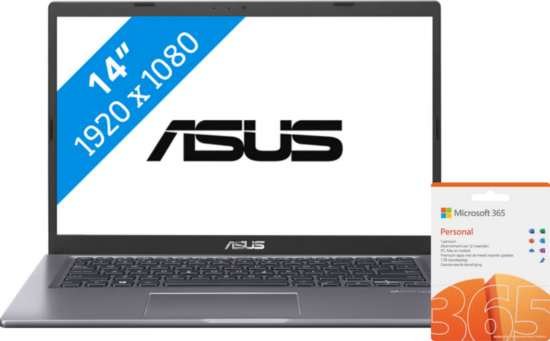 Asus X415EA-EB1510W Azerty + Microsoft Office 365 Personal 1 jaar