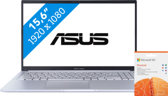 Asus Vivobook 15 M1502IA-BQ315W-BE Azerty + Microsoft Office 365 Personal 1 jaar