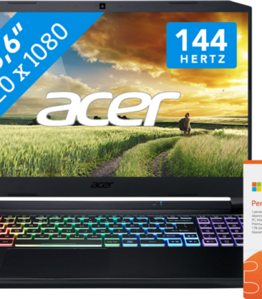 Acer Nitro 5 (AN515-45-R114) Azerty + Microsoft Office 365 Personal 1 jaar