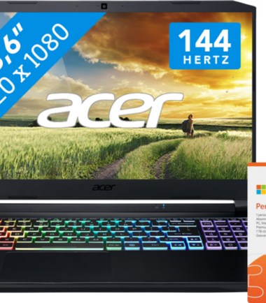 Acer Nitro 5 (AN515-45-R9UW) Azerty + Microsoft Office 365 Personal 1 jaar