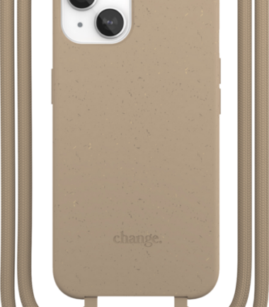 Change Case Apple iPhone 14 Plus Back Cover met Koord Bruin