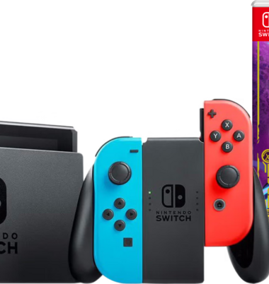 Nintendo Switch Rood/Blauw + Pokémon Violet
