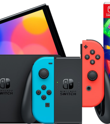 Nintendo Switch OLED Rood/Blauw + Just Dance 2022