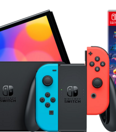 Nintendo Switch OLED Rood/Blauw + Just Dance 2023