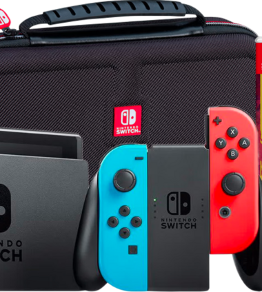 Nintendo Switch Rood/Blauw + Pokémon Scarlet + Big Ben Travel Case