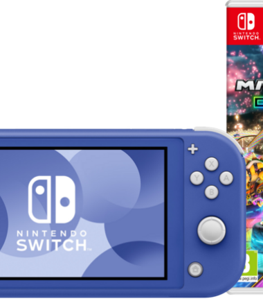 Nintendo Switch Lite Blauw + Mario Kart 8 Deluxe Switch