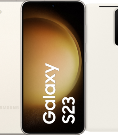 Samsung Galaxy S23 256GB Creme 5G + Clear View Book Case Creme