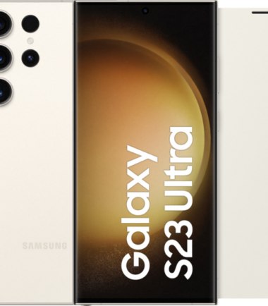 Samsung Galaxy S23 Ultra 256GB Creme 5G + Clear View Book Case Creme