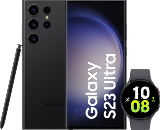 Samsung Galaxy S23 Ultra 1TB Zwart 5G + Galaxy Watch5 Zwart 44mm