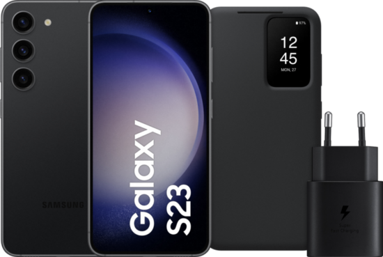 Samsung Galaxy S23 128GB Zwart 5G + Accessoirepakket
