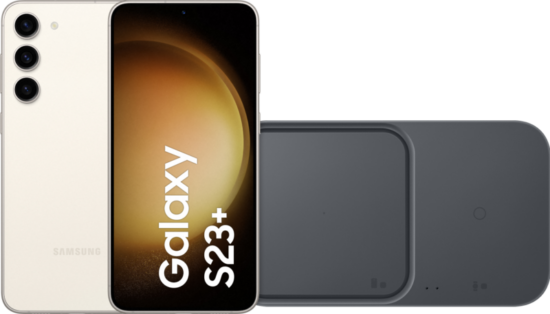 Samsung Galaxy S23 Plus 512GB Crème 5G + Duo Draadloze Oplader 15W