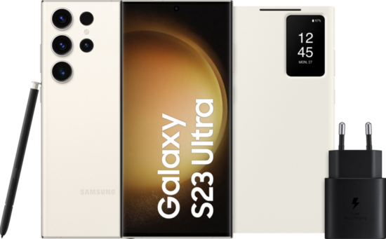 Samsung Galaxy S23 Ultra 256GB Creme 5G + Accessoirepakket