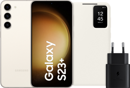 Samsung Galaxy S23 Plus 256GB Creme 5G + Accessoirepakket