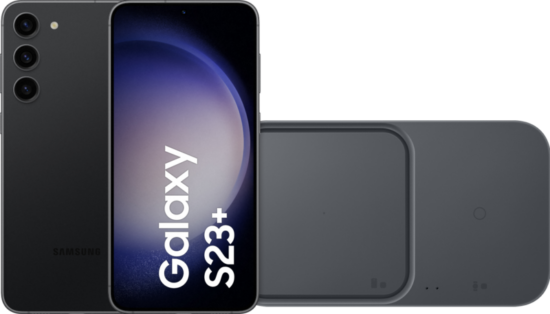 Samsung Galaxy S23 Plus 512GB Zwart 5G + Duo Draadloze Oplader 15W